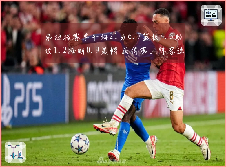 弗拉格赛季平均21分6.7篮板4.5助攻1.2抢断0.9盖帽 获得第三阵容选票一份